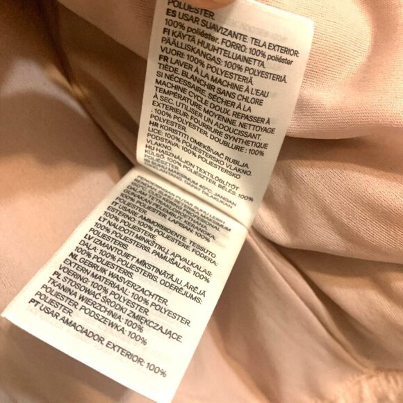 H&M Divided Women Jacket M Sherpa Pink Pockets Fuzzy Shag Teddy Crop Whimsifairy - Picture 6 of 7